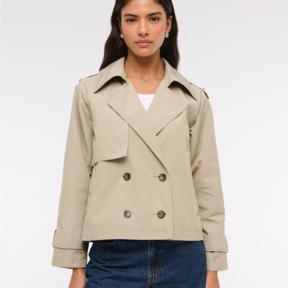 Women's Tan Double-Breasted Jacket